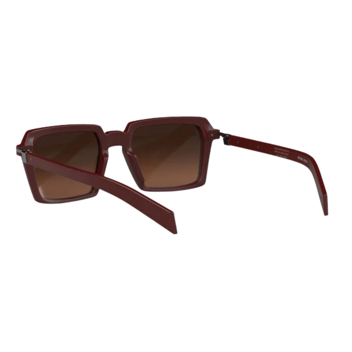 Intense Focus Dapper 61 unisex acetate metal square sunglasses side profile