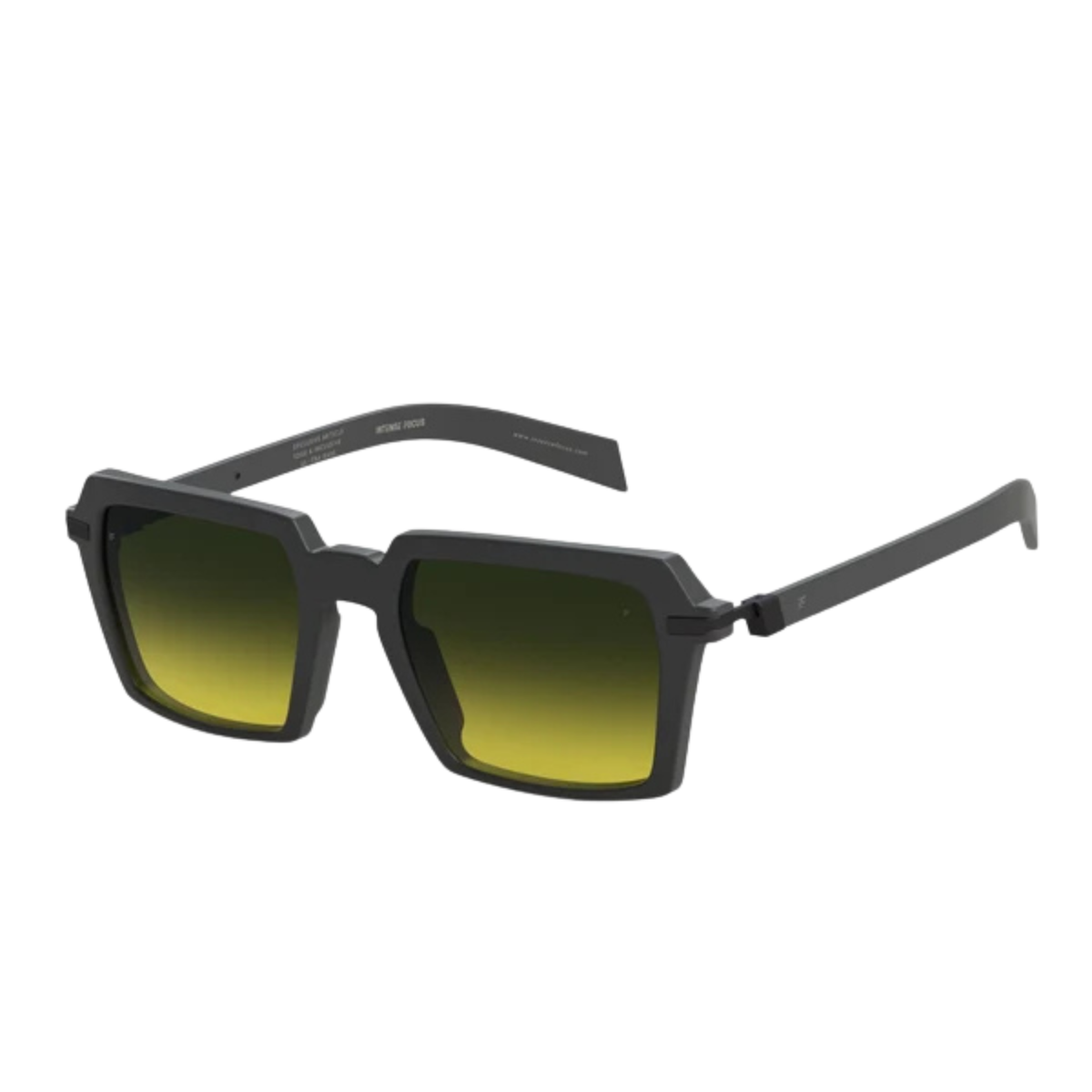 Intense Focus Dapper 61 unisex acetate metal square sunglasses three quarter view