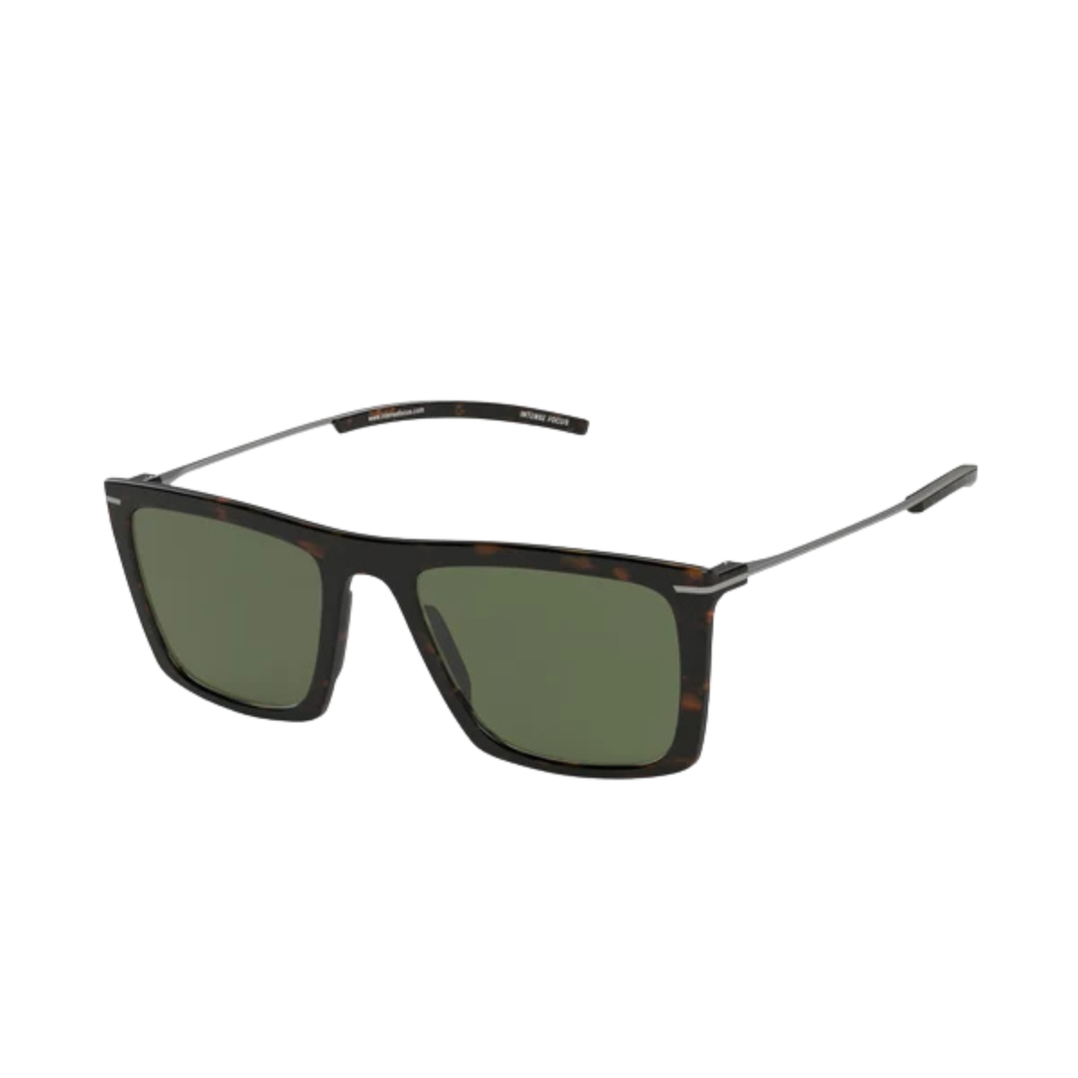 Intense Focus Straight Line 14 unisex adult metal square sunglasses three quarter view