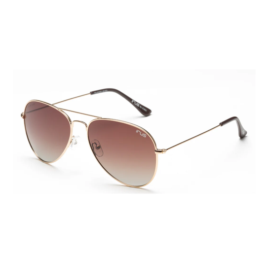 LightGold/BrownGrC4P IRUS S1131 square sunglasses with UV protection and lightweight frame