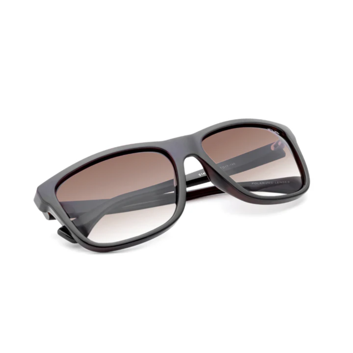 Matt Gunmetal with Matt Brown C2 IRUS S1407 men’s square polarized sunglasses with UV protection