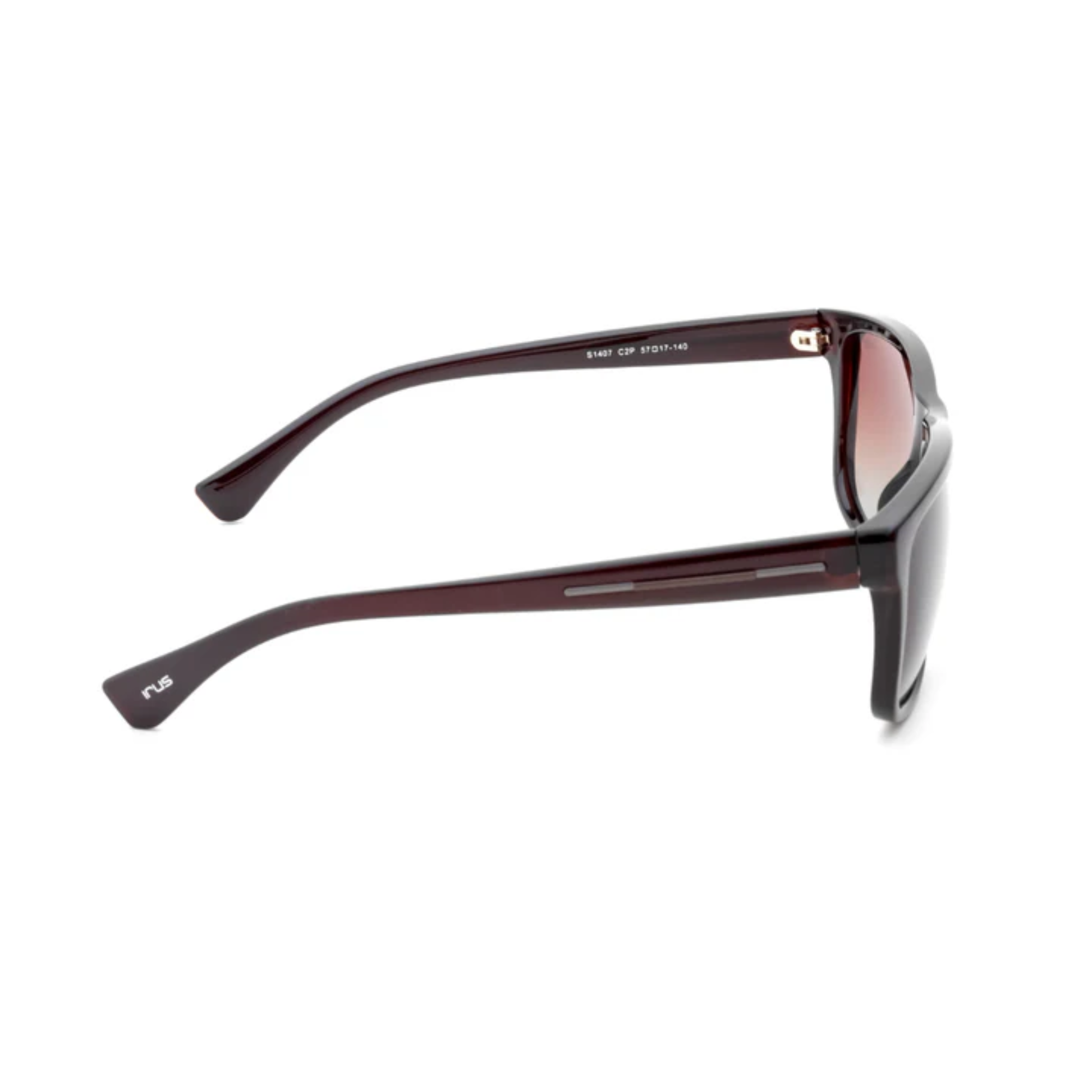 Matt Gunmetal with Matt Brown C2 IRUS S1407 men’s square polarized sunglasses with UV protection