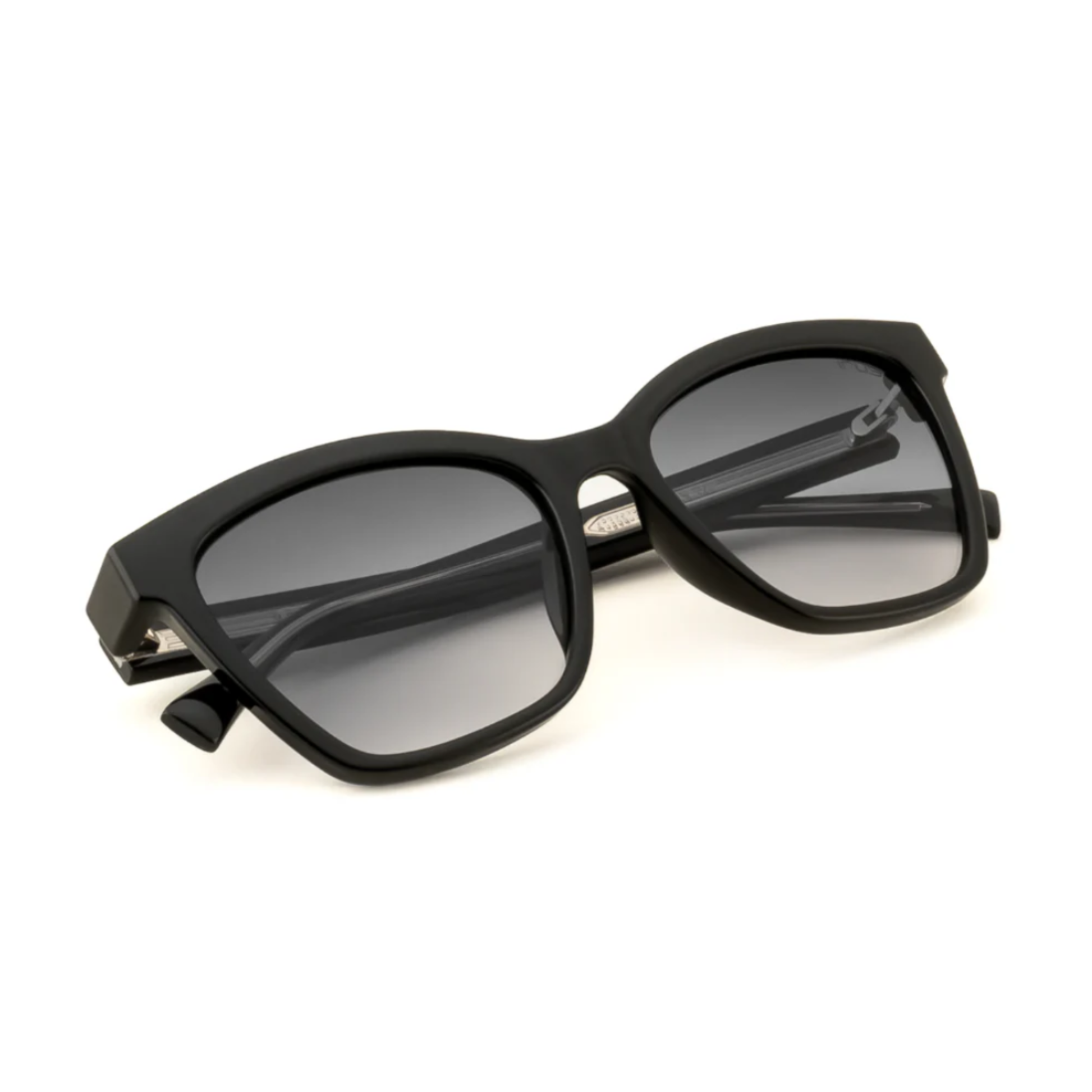 BlackTransparentSilver IRUS S1505 square sunglasses with UV protection and lightweight stylish frame