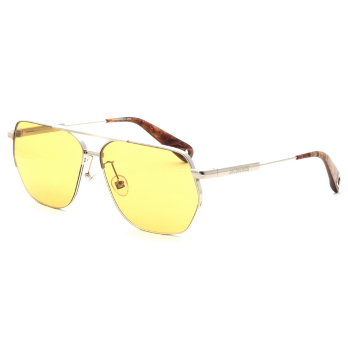 Jacquemus Aviado womens metal aviator sunglasses three quarter view