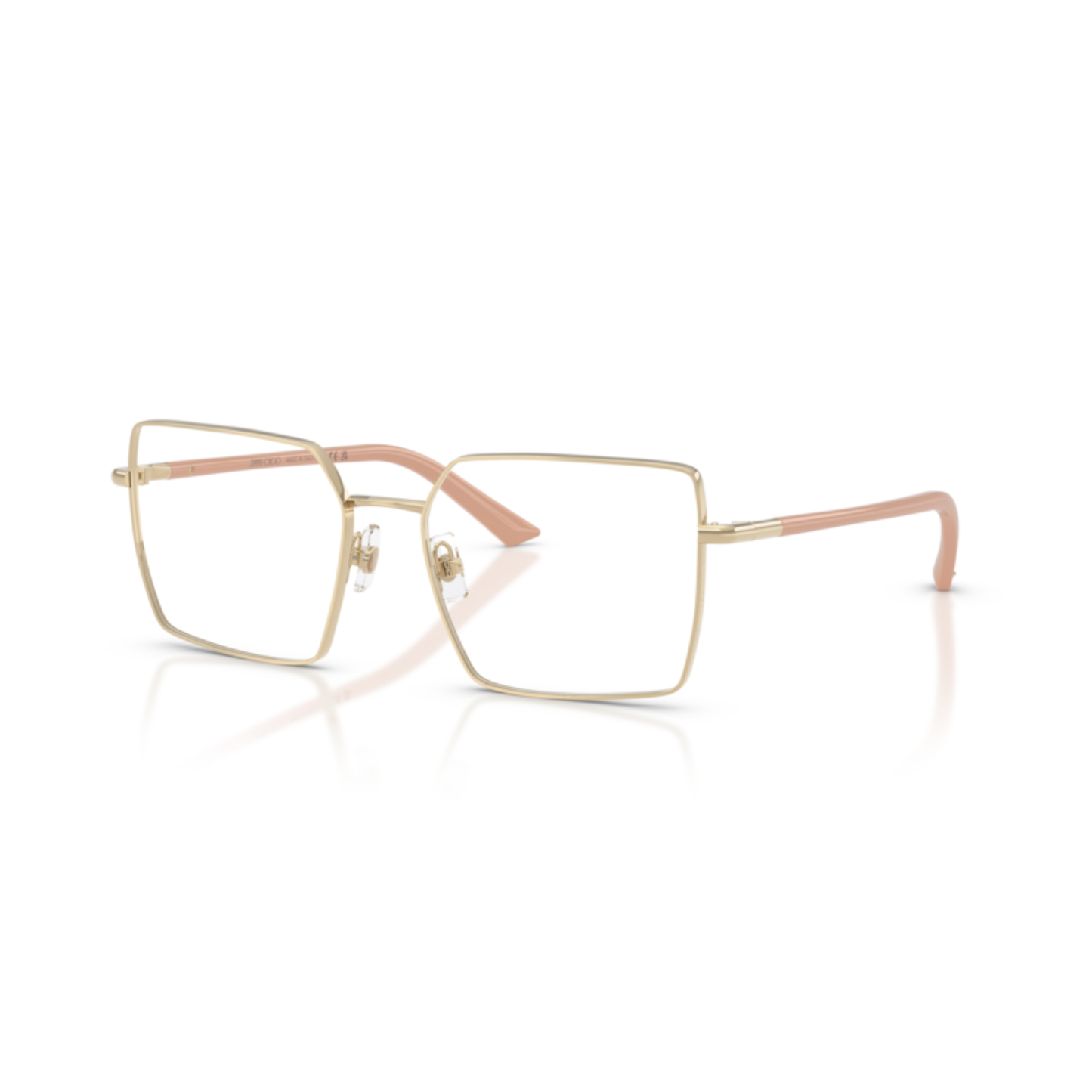 Jimmy Choo JC2022 women’s square metal eyeglasses with luxury lightweight designer styling