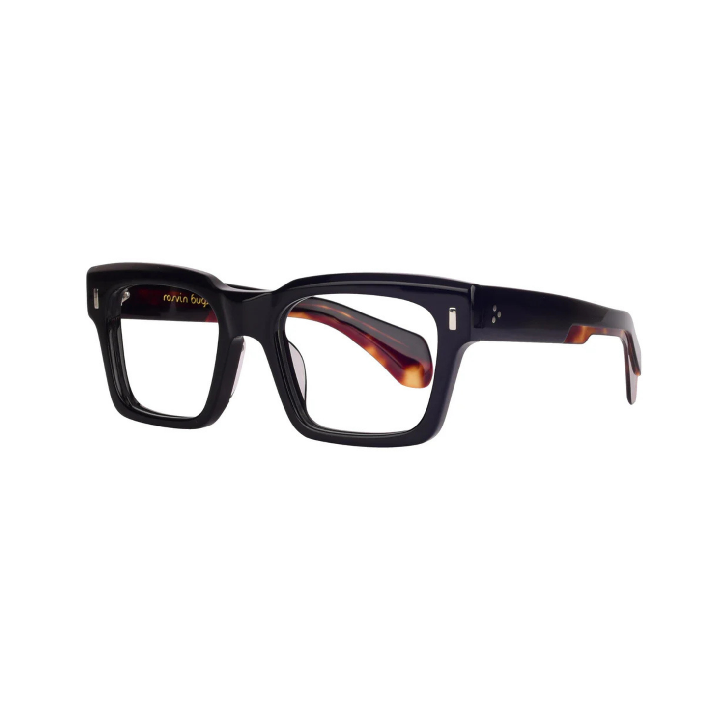 Kane Black/001 modern rectangle eyeglasses with lightweight full-rim frame and sleek everyday styling