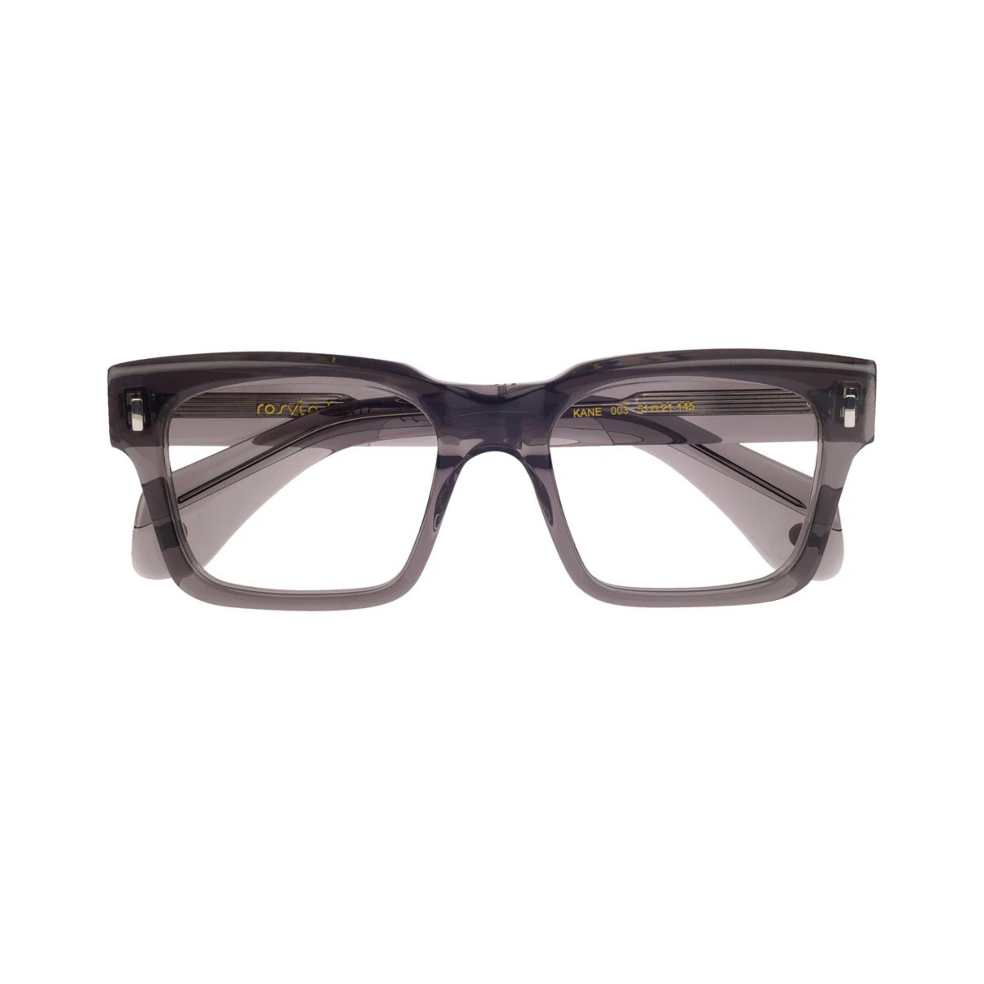 Kane Crystal Grey/003 modern rectangle eyeglasses with lightweight full-rim frame and sleek everyday styling.