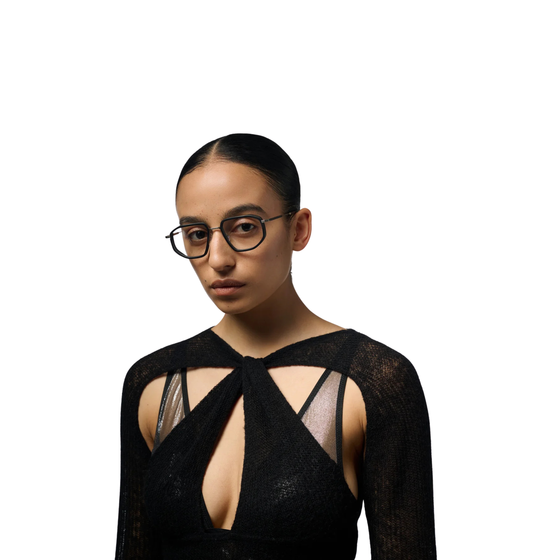 WhiteBlackGold Komono Axel 50 unisex optical frame with bold geometric full rim design