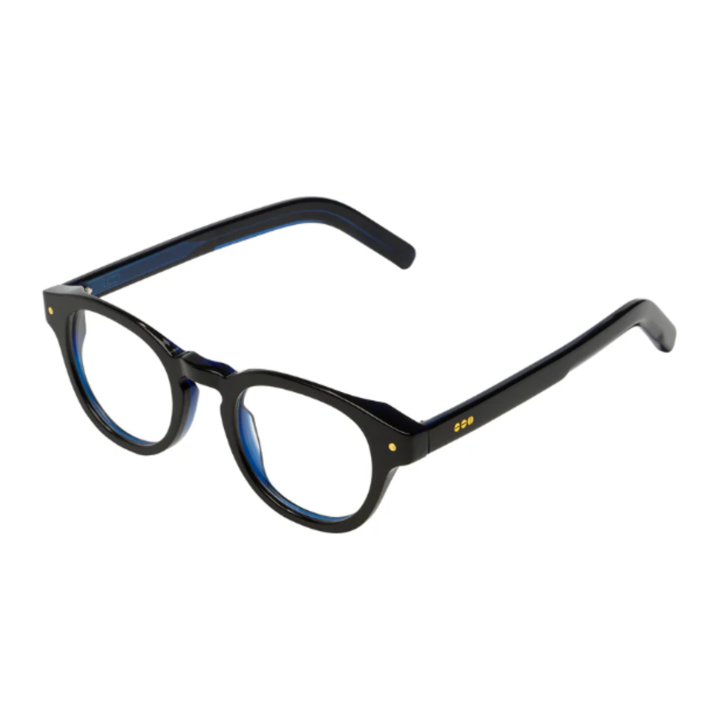 BlackSpace Komono Riley round unisex eyeglasses with modern minimalist optical frame