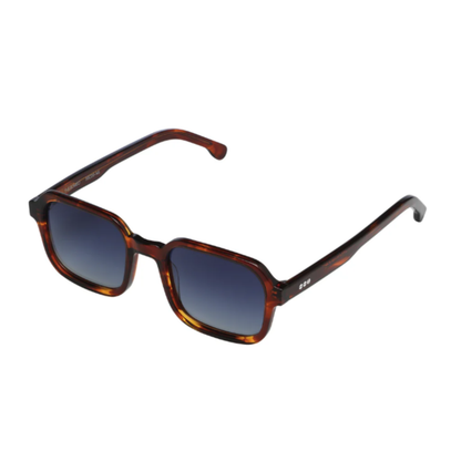 RomeoBrownBourbon Komono Romeo square unisex sunglasses with modern lightweight fashion frame