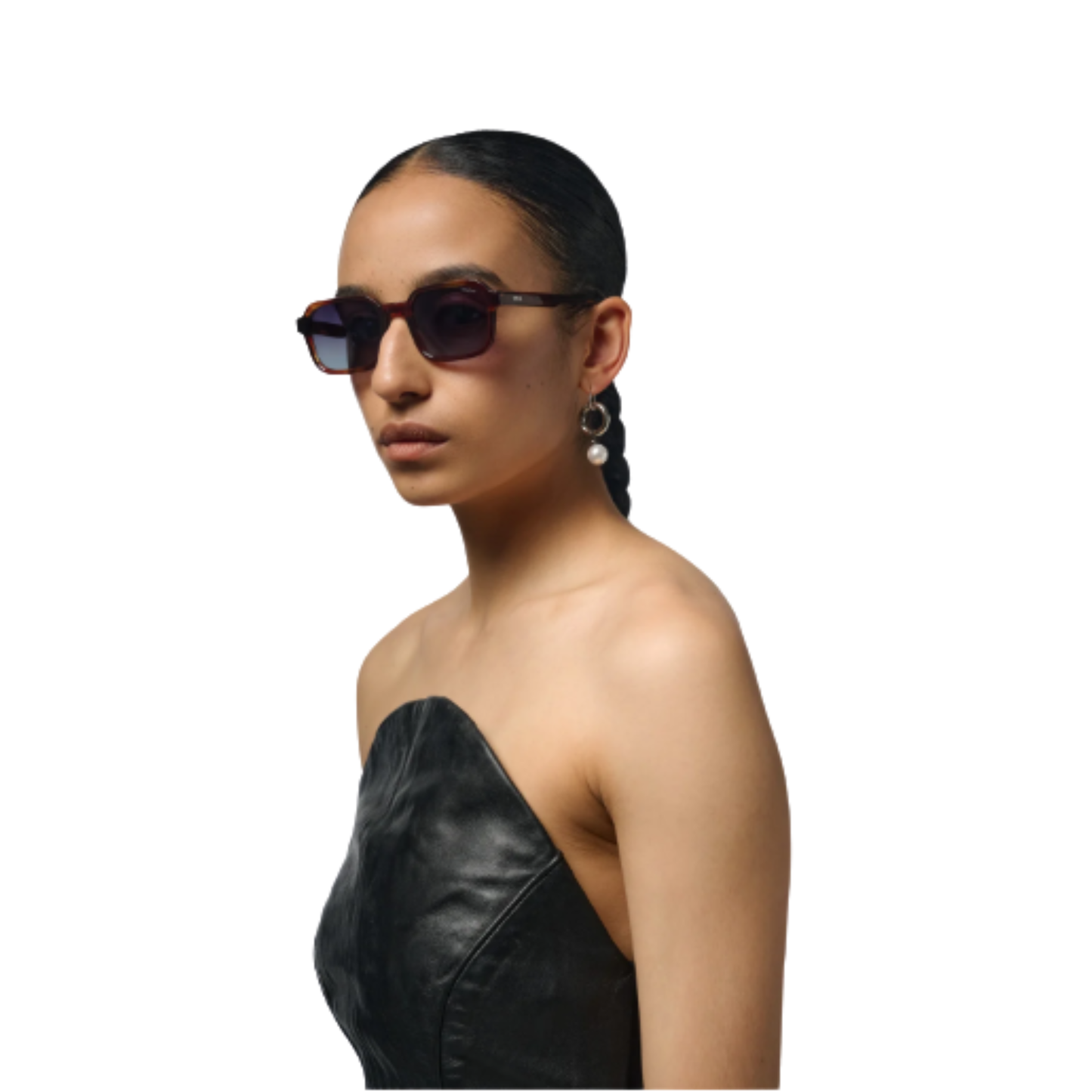 RomeoBrownBourbon Komono Romeo square unisex sunglasses with modern lightweight fashion frame