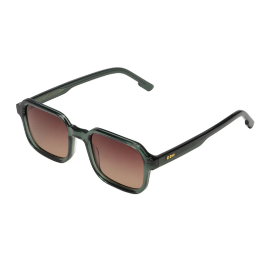 RomeoEmerald Komono Romeo square unisex sunglasses with modern lightweight fashion frame