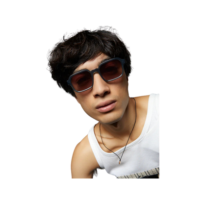 RomeoEmerald Komono Romeo square unisex sunglasses with modern lightweight fashion frame