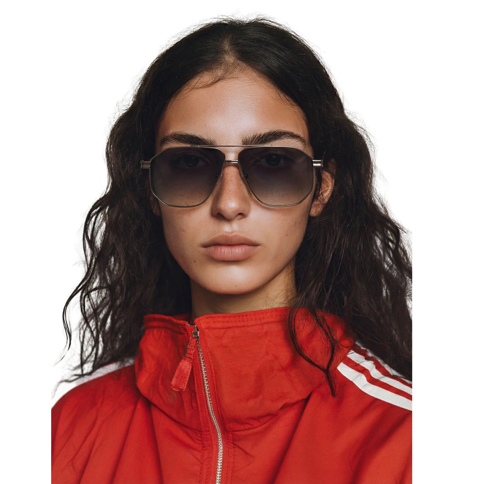 RONNY GUN FRESH GREEN 60 Komono Ronny 60 Gunfresh unisex sunglasses with oversized premium full rim frame