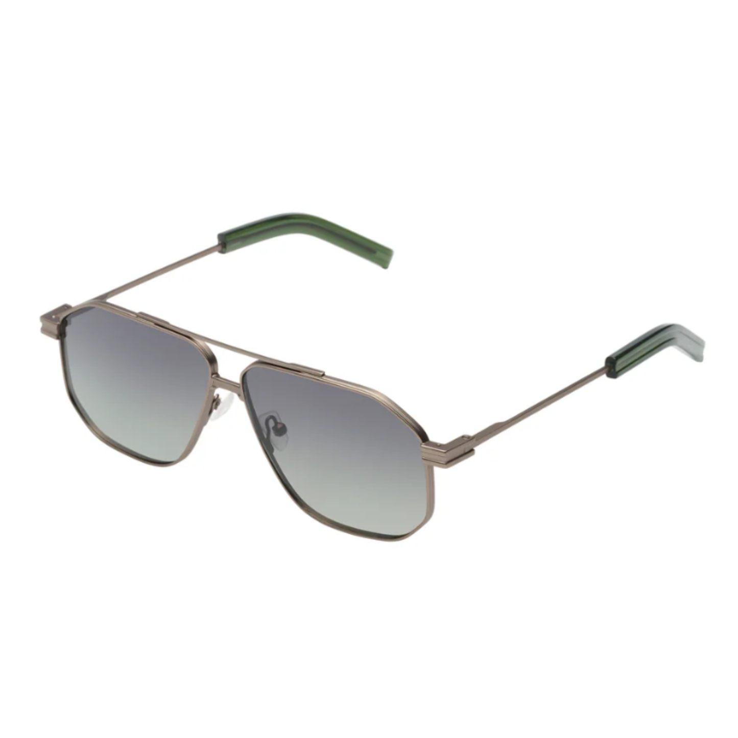 Ronny Gun Fresh Green Komono Ronny 60 Gunfresh unisex sunglasses with oversized premium full rim frame