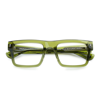 KyotoForestGreen Kyoto FR rectangle optical frame for unisex wear