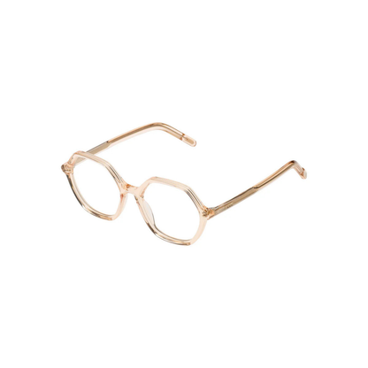 LaraGreen Lara hexagon women eyeglasses with stylish premium full rim optical frame front view 