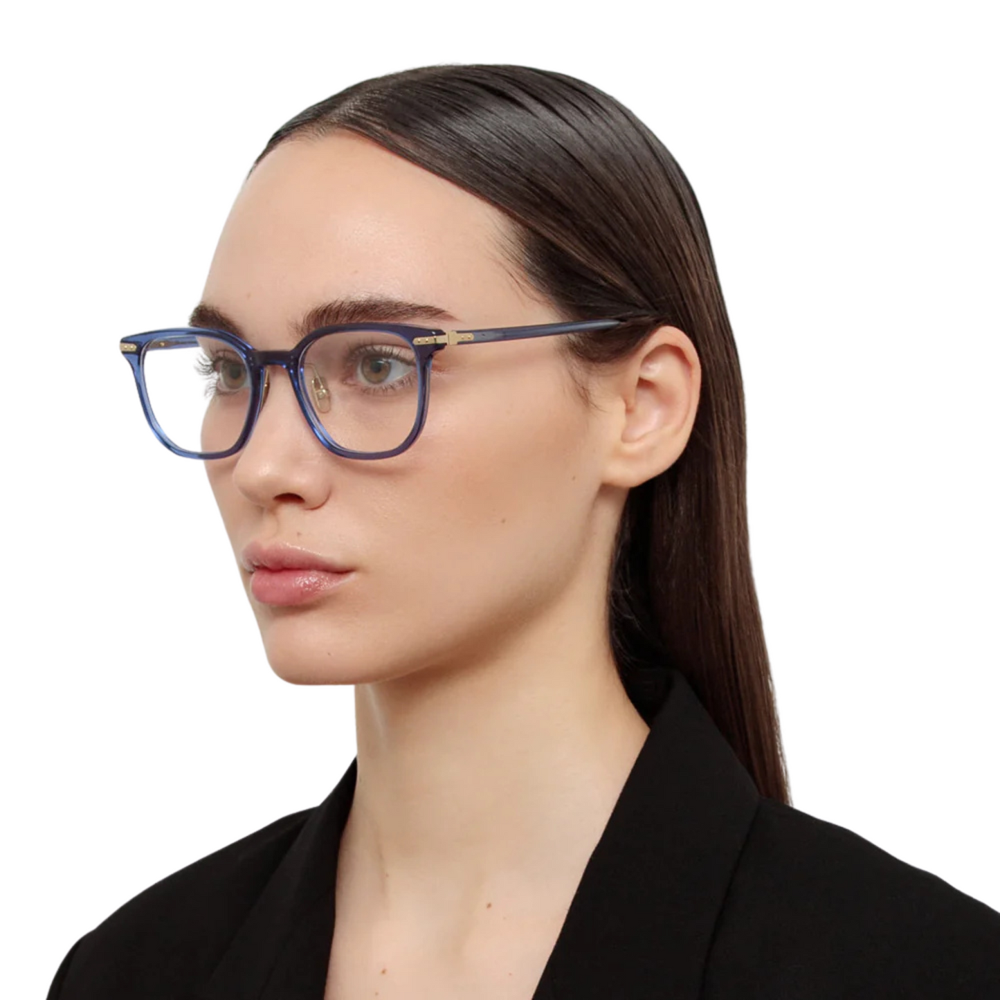 Linda Farrow LF91A Hopkin Navy Square Acetate Eyeglasses Frame