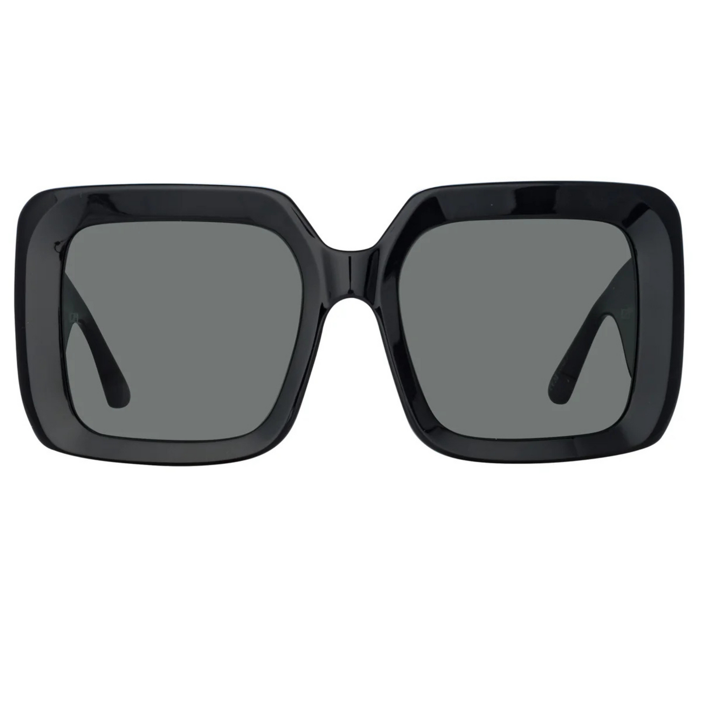 Linda Farrow LFL1464 Shelly Black Oversized Square Designer Sunglasses for Women