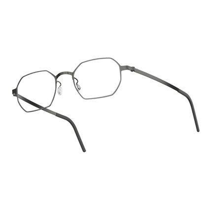 Lindberg 9650 unisex titanium hexagon full-rim optical frame three-quarter view