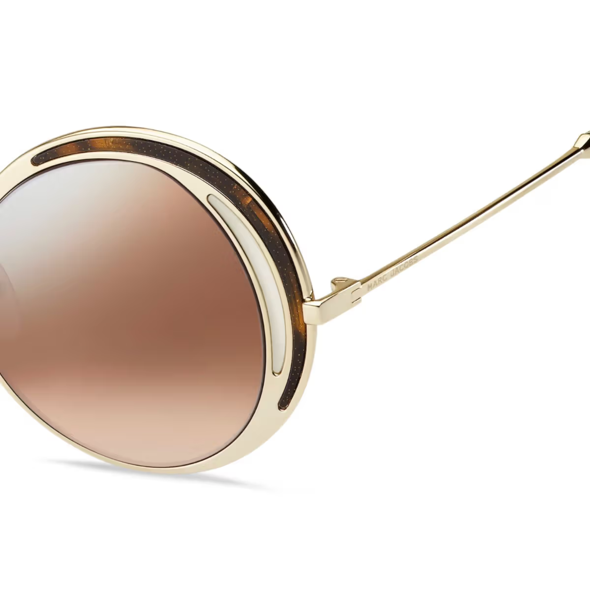 Marc Jacobs MARC266 women's round metal sunglasses featuring a sleek full-rim designer frame.