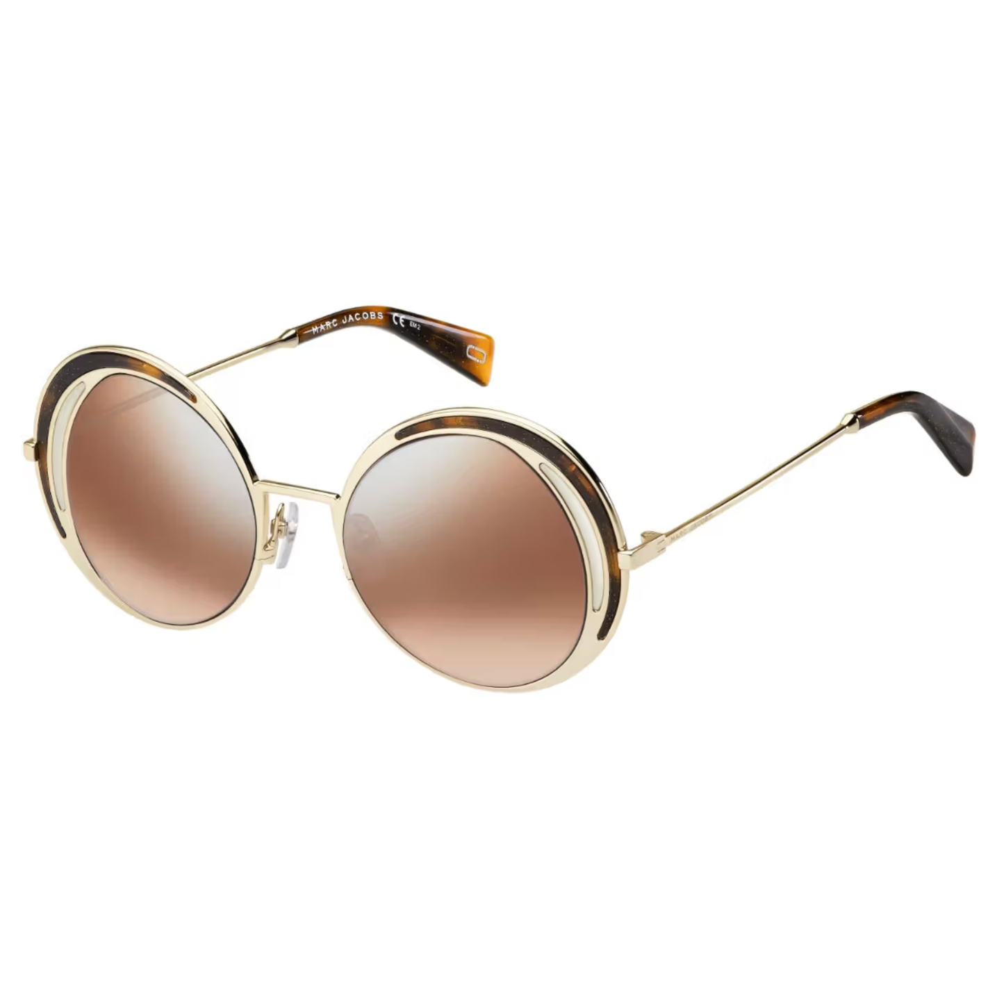 Marc Jacobs MARC266 women's round metal sunglasses featuring a sleek full-rim designer frame.