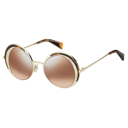 Marc Jacobs MARC266 women's round metal sunglasses featuring a sleek full-rim designer frame.