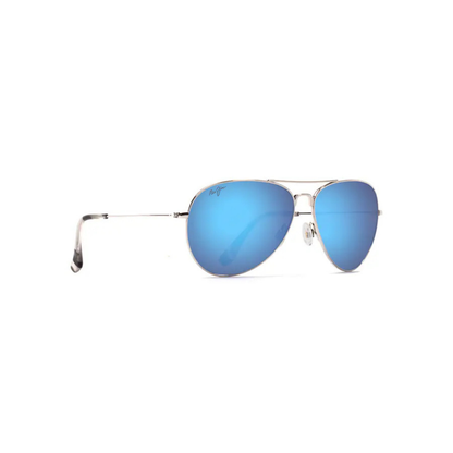 Maui Jim MJ0264S Mavericks unisex aviator sunglasses with premium lightweight metal frame and stylish design.