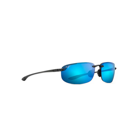 Maui Jim MJ0407S Ho'okipa men's wraparound sunglasses with lightweight frame and premium UV protection.