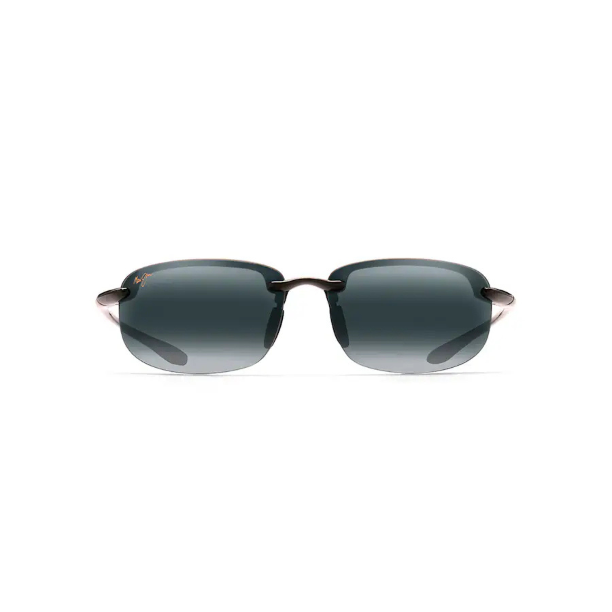 Maui Jim MJ0407S Ho'okipa Reader men's rimless wraparound sunglasses with lightweight sporty design and integrated reader lenses.
