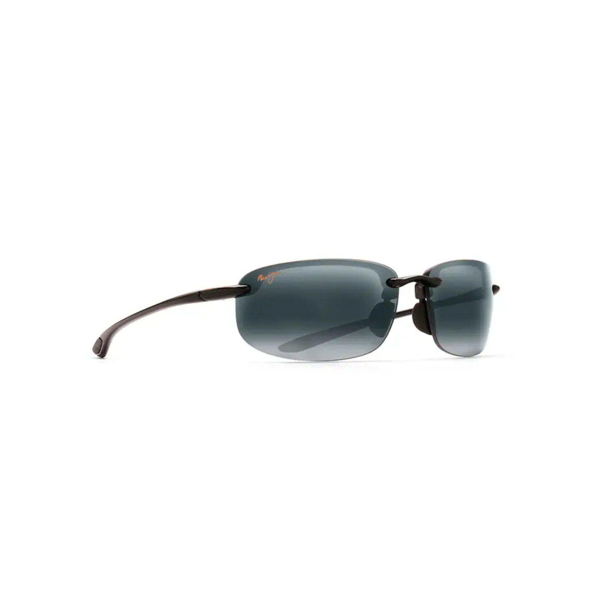 Maui Jim MJ0407S Ho'okipa Reader men's rimless wraparound sunglasses with lightweight sporty design and integrated reader lenses.