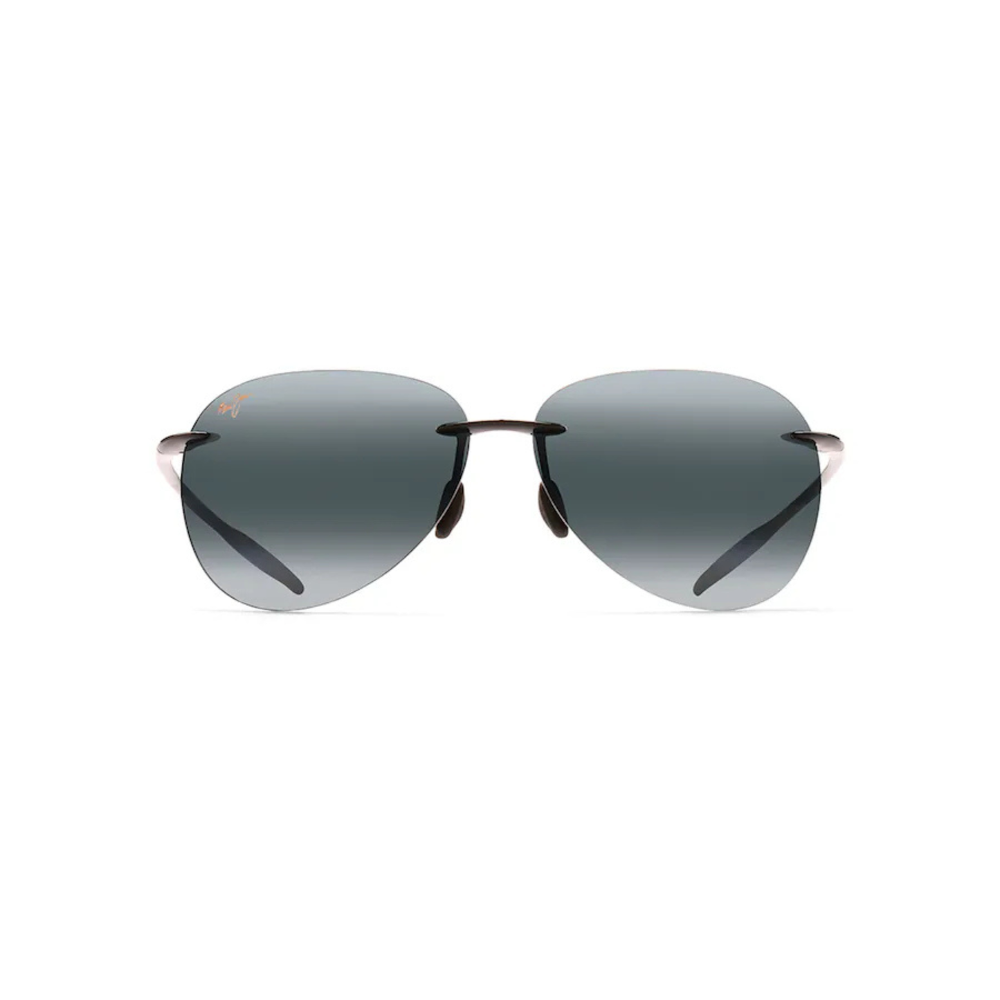 Maui Jim MJ0421S Sugar Beach unisex rimless aviator sunglasses with premium lightweight design and luxury craftsmanship.
