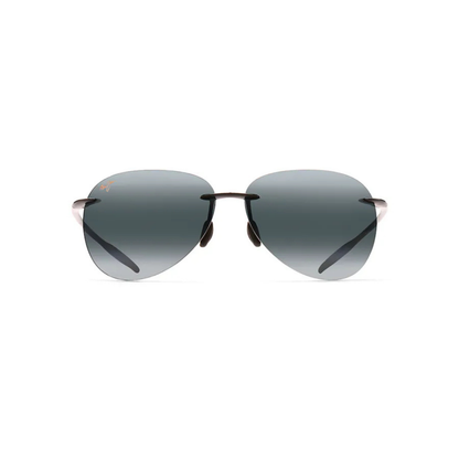 Maui Jim MJ0421S Sugar Beach unisex rimless aviator sunglasses with premium lightweight design and luxury craftsmanship.
