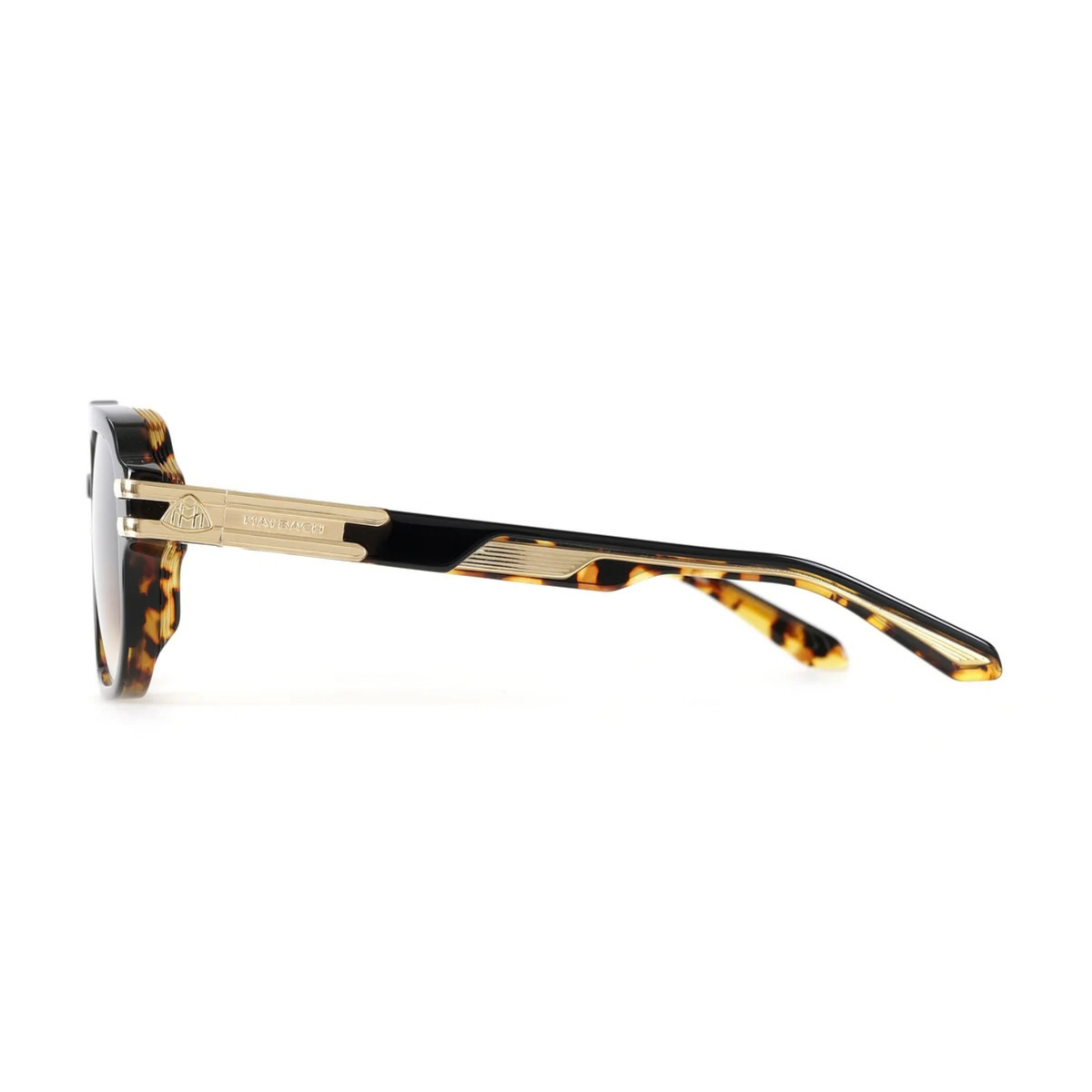 Maybach MGAVZ33 men's acetate aviator sunglasses side temple profile