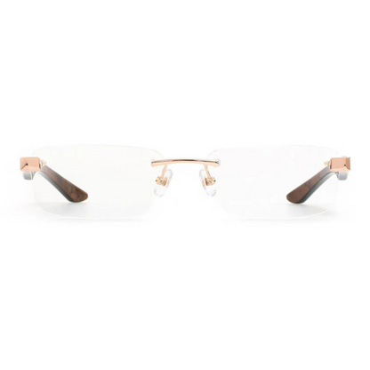 Maybach THE ARTIST III unisex rimless rectangle optical frame handcrafted with premium luxury materials.