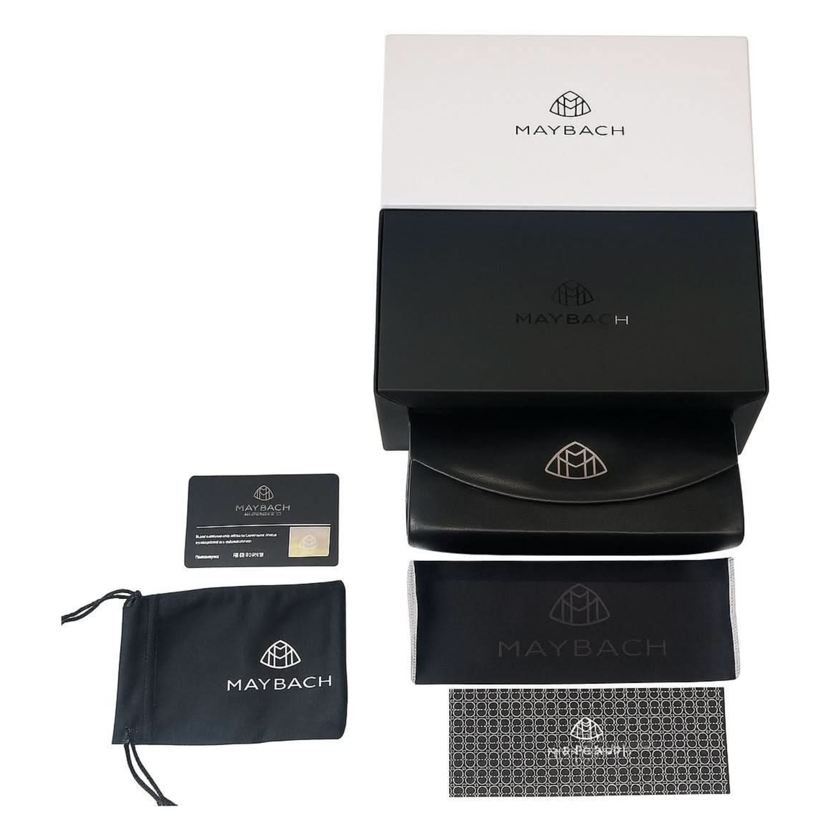Maybach THE ARTIST III unisex rimless rectangle optical frame handcrafted with premium luxury materials.
