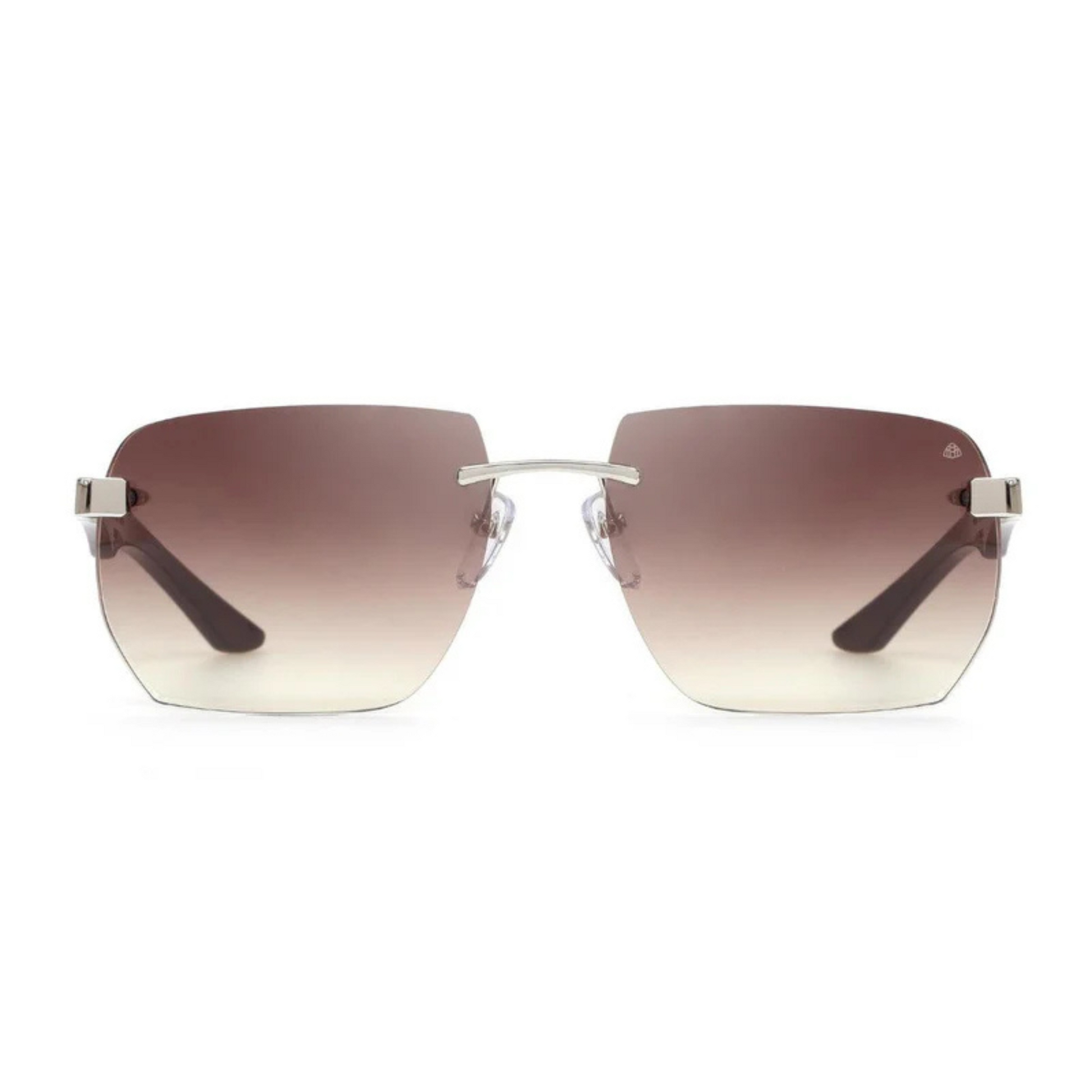 Maybach THE ARTIST SUN I luxury unisex rectangle sunglasses with premium handcrafted frame, Front View.