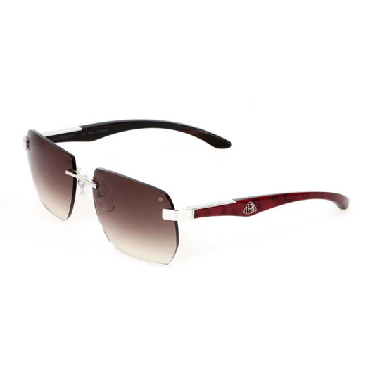 Maybach THE ARTIST SUN I luxury unisex rectangle sunglasses with premium handcrafted frame, Angle View.