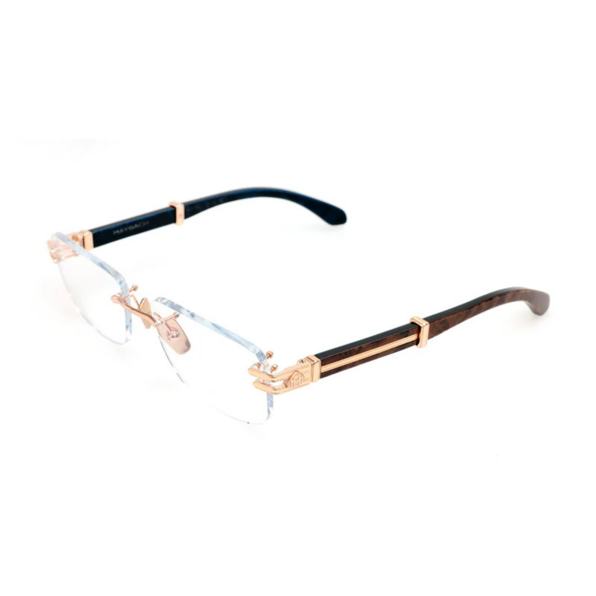 Maybach THE HIGHNESS I unisex rectangle optical frame crafted with premium titanium and luxury detailing.