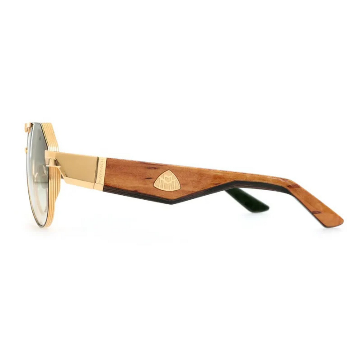Maybach The King III men's aviator sunglasses handcrafted with premium materials and luxury detailing.