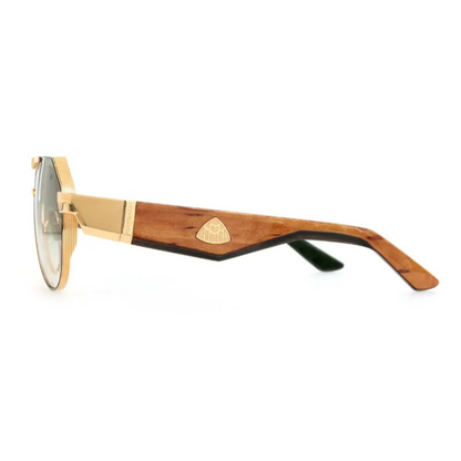 Maybach The King III men's aviator sunglasses handcrafted with premium materials and luxury detailing.