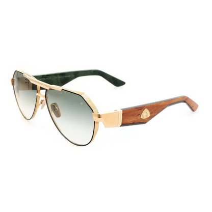 Maybach The King III men's aviator sunglasses handcrafted with premium materials and luxury detailing.
