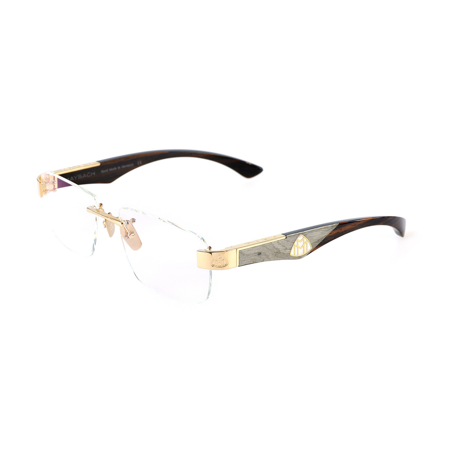 Maybach THE MAGIC III unisex rimless square optical frame crafted in premium titanium with luxury detailing.