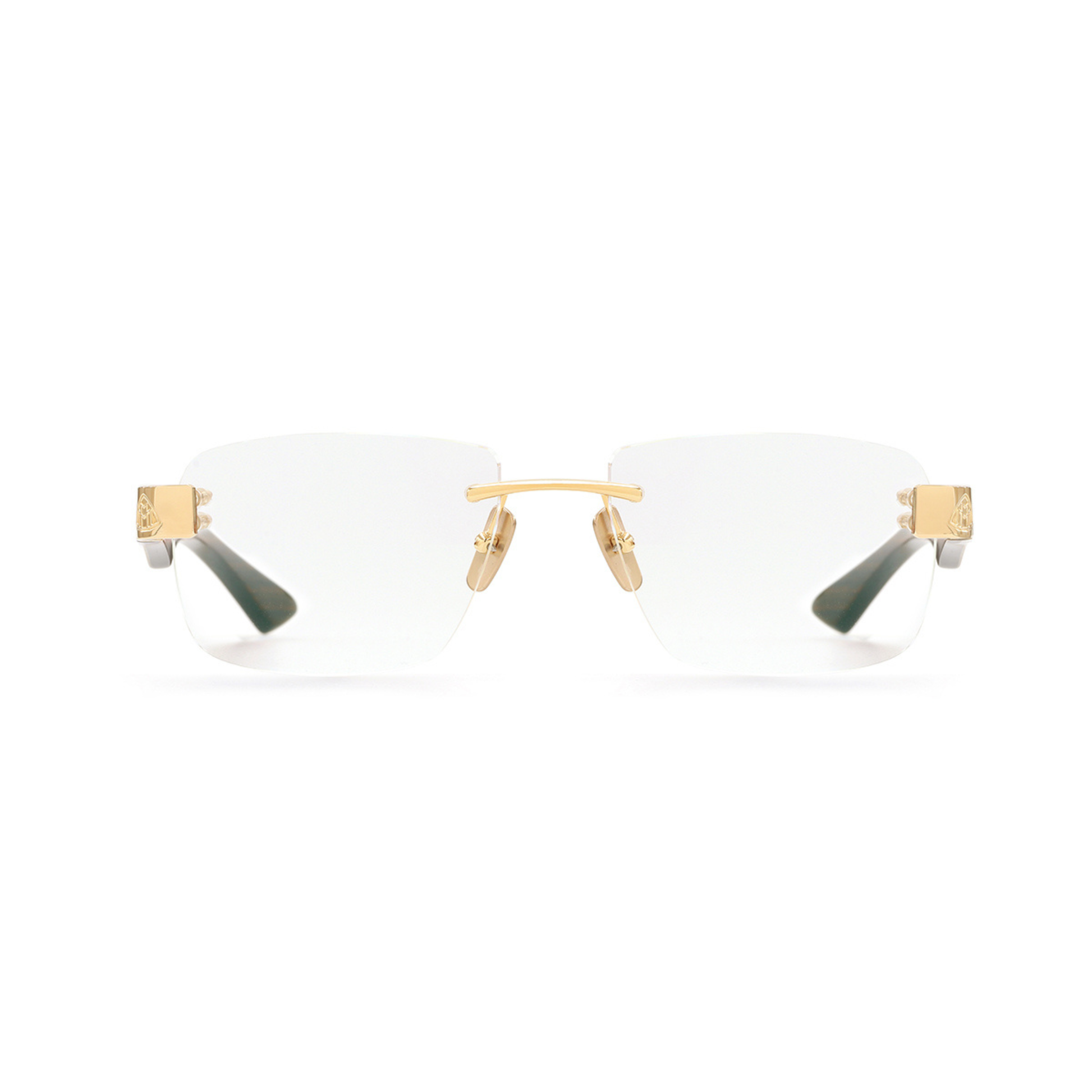 Maybach THE MAGIC III unisex rimless square optical frame crafted in premium titanium with luxury detailing.