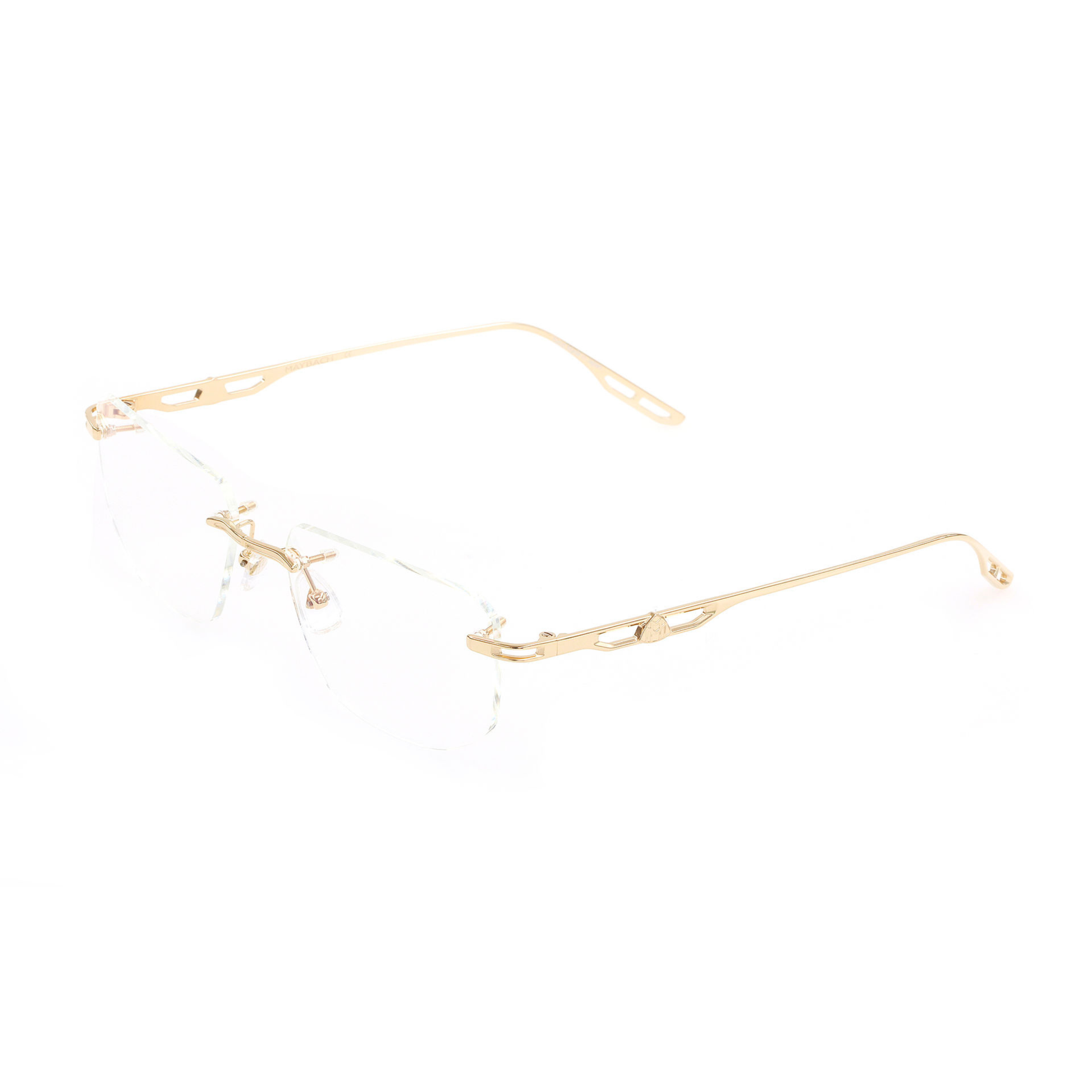 Maybach THE ULTIMATE I MG Z25 57 rimless rectangle unisex luxury optical frame Angle View 
