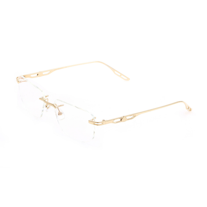 Maybach THE ULTIMATE I MG Z25 57 rimless rectangle unisex luxury optical frame Angle View 