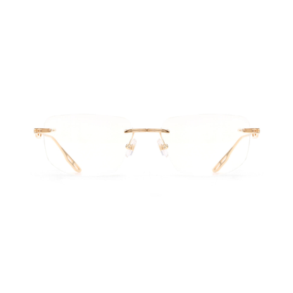 Maybach THE ULTIMATE I MG Z25 57 rimless rectangle unisex luxury optical frame Front View 
