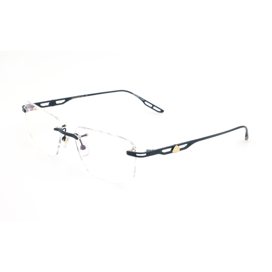 Maybach THE ULTIMATE I MG Z25 57 rimless rectangle unisex luxury optical frame Angle View 