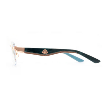 Maybach THE VISIONIST I RG WER Z65 rimless square unisex luxury optical frame Side View 