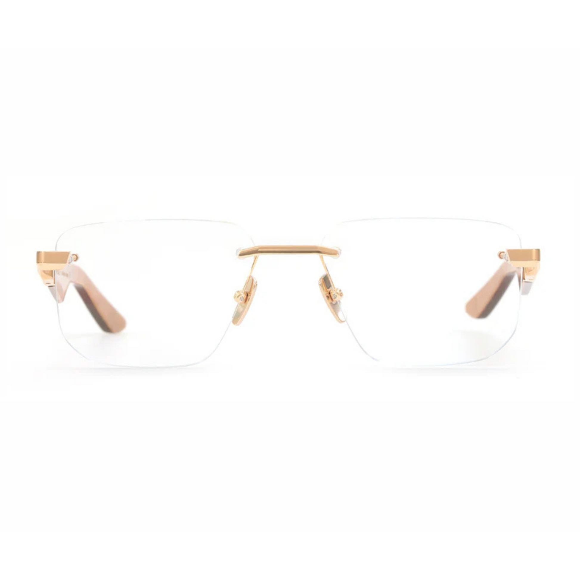 Maybach THE VISIONIST I RG WER Z65 rimless square unisex luxury optical frame Front View 